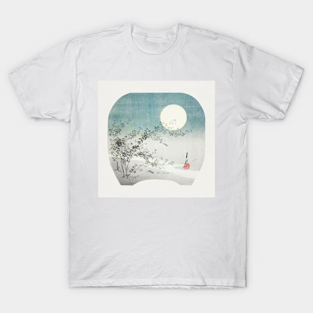 Full Moon and Autumn Flowers by the Stream by Ogata Gekko T-Shirt by Oldetimemercan